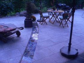 Wasserlauf in Terrasse